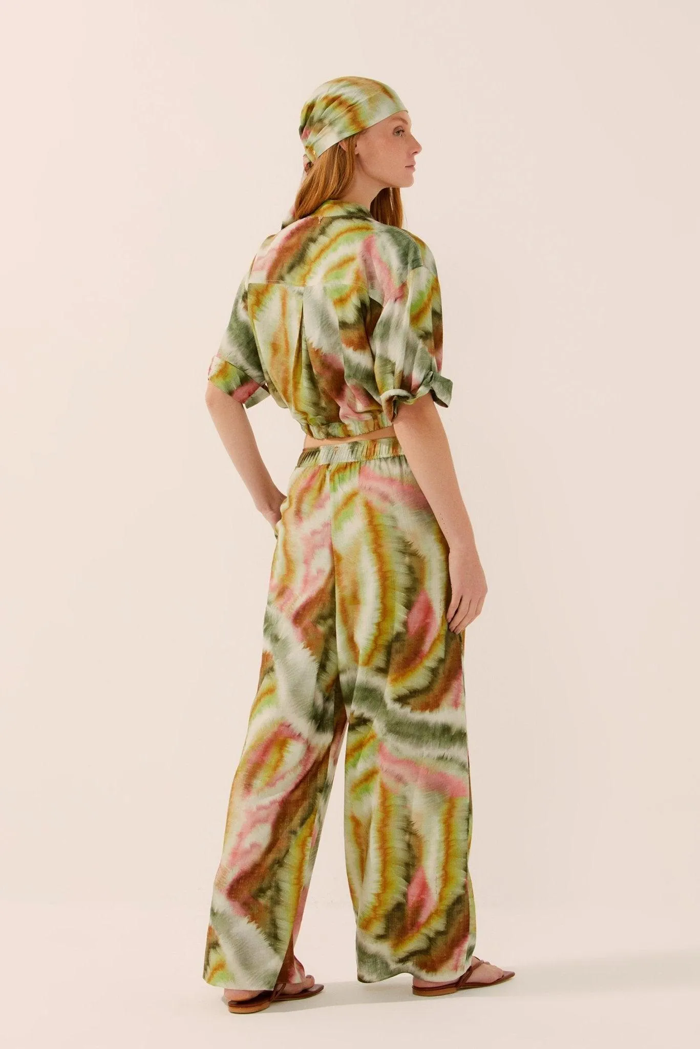 Botanic Tie-Dye Palazzo Pants