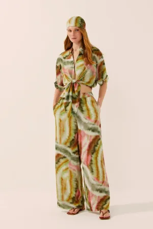 Botanic Tie-Dye Palazzo Pants