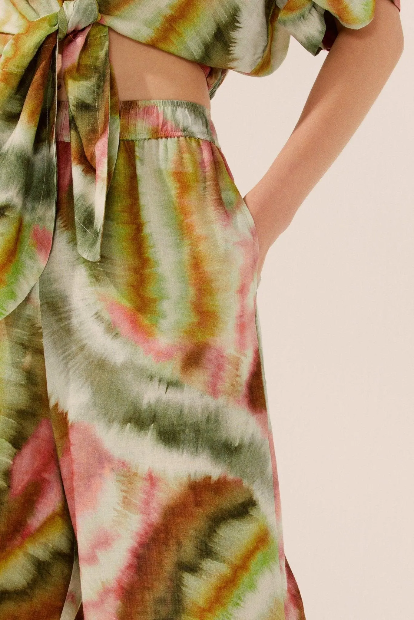 Botanic Tie-Dye Palazzo Pants