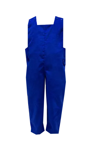 Boys Corduroy Longall | Royal Blue with Red Buttons and Tabs