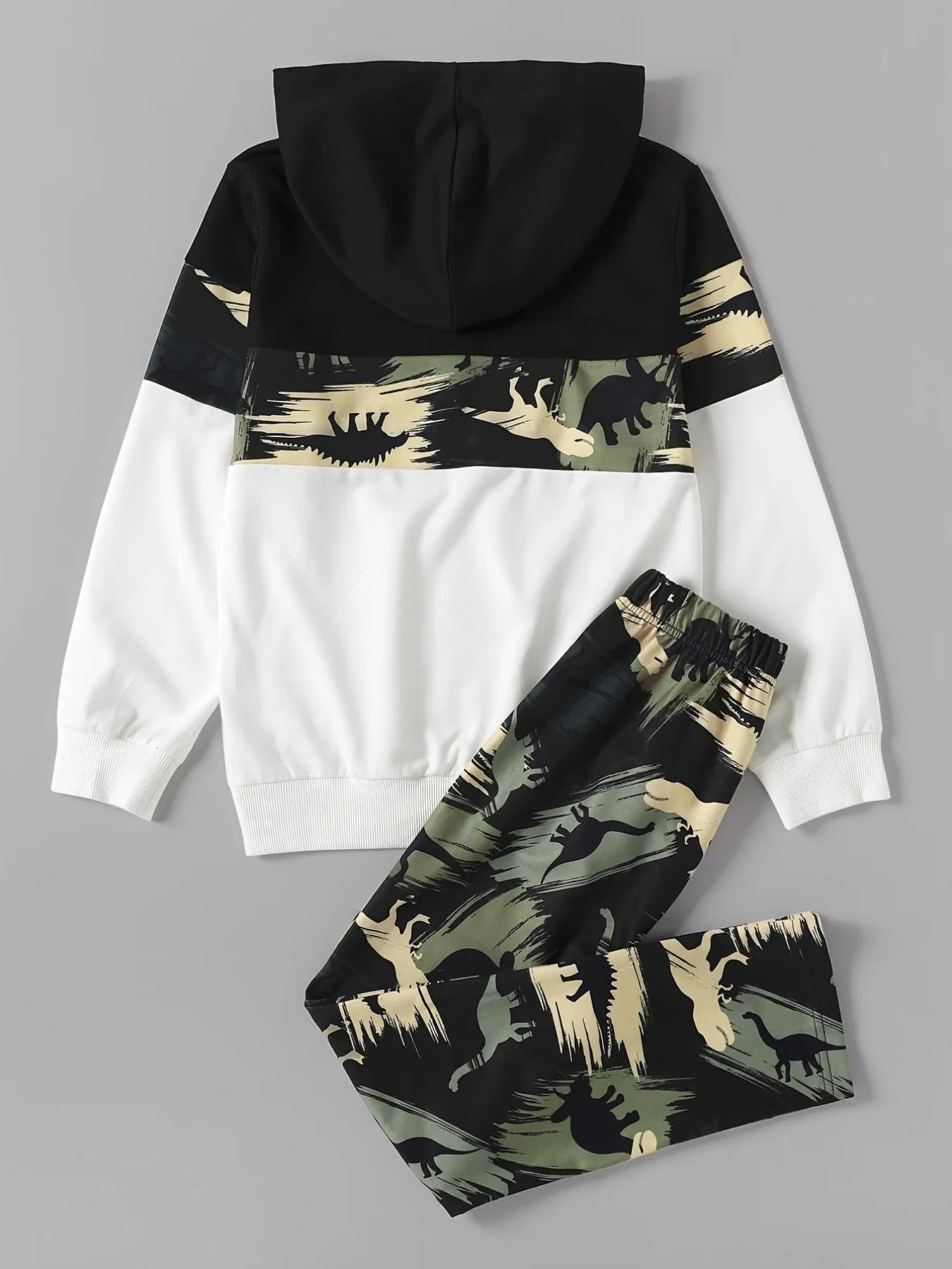 Boys' Dinosaur Print Hoodie and Sweatpants Set