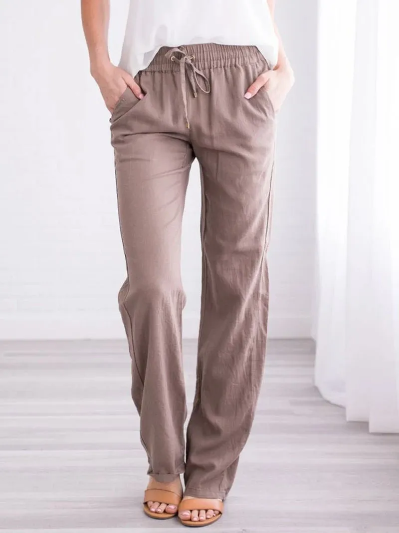 BreezyCotton Wide-Leg Sweatpants