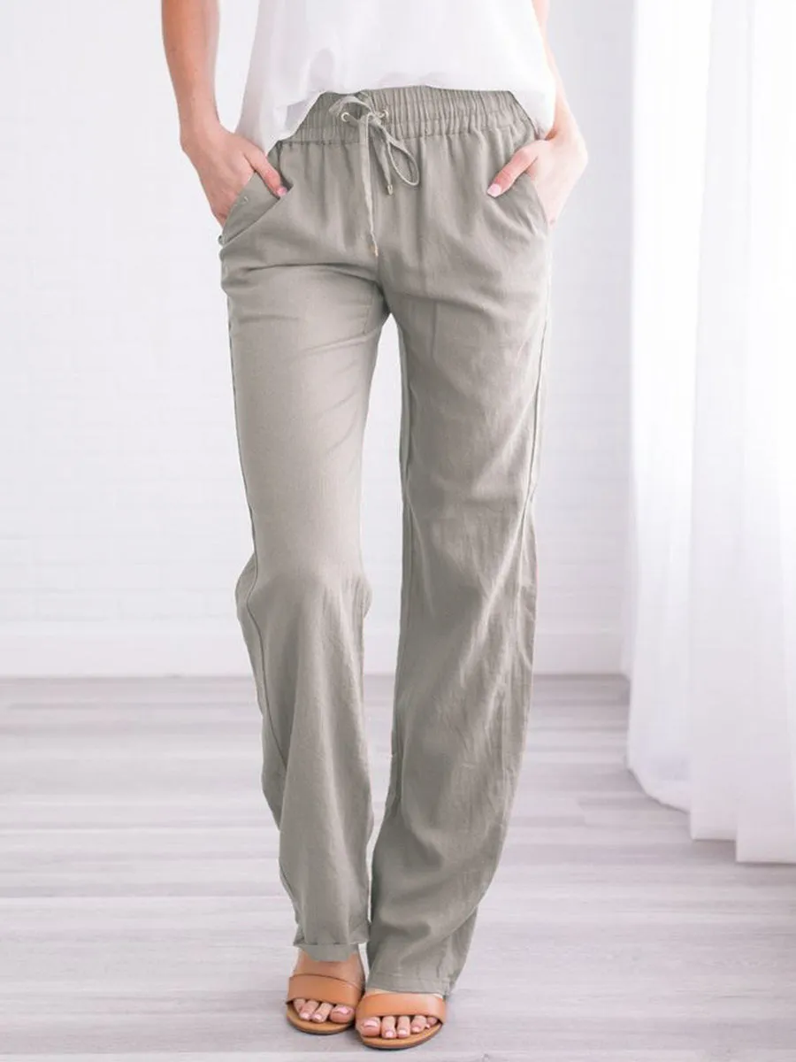 BreezyCotton Wide-Leg Sweatpants