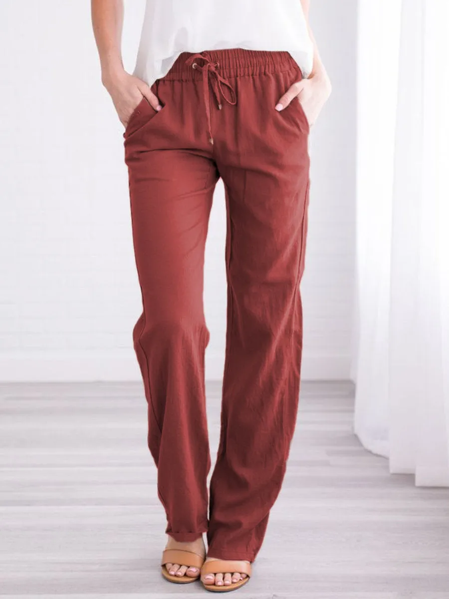 BreezyCotton Wide-Leg Sweatpants