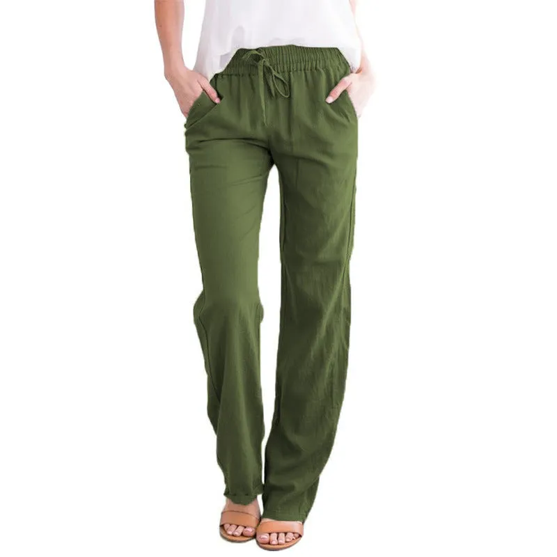 BreezyCotton Wide-Leg Sweatpants