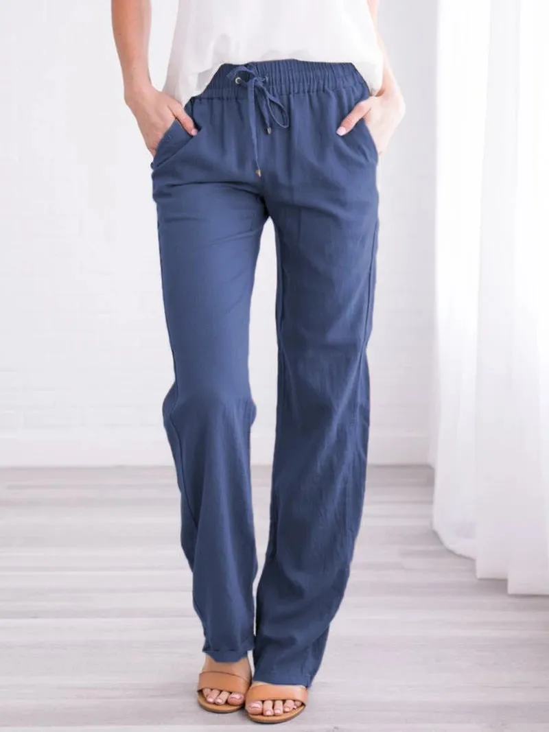 BreezyCotton Wide-Leg Sweatpants