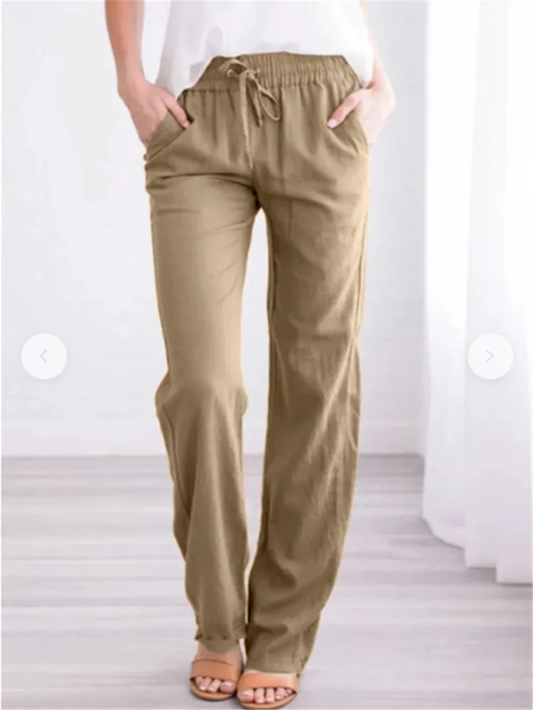BreezyCotton Wide-Leg Sweatpants