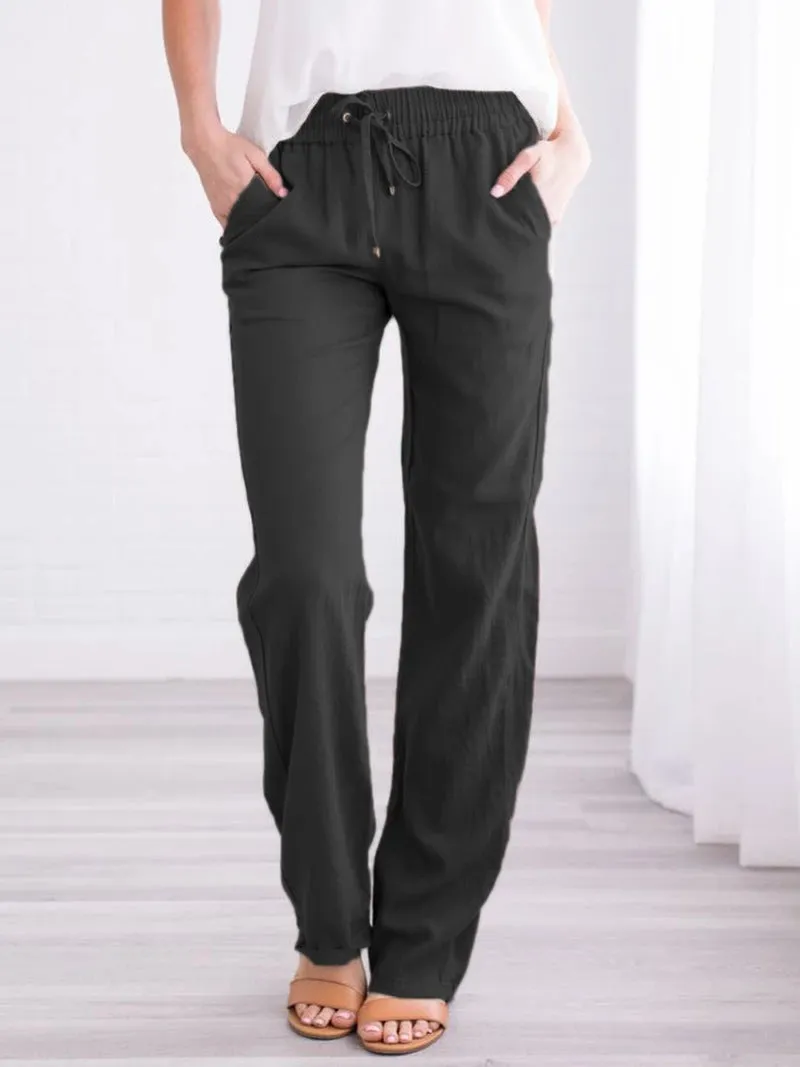 BreezyCotton Wide-Leg Sweatpants