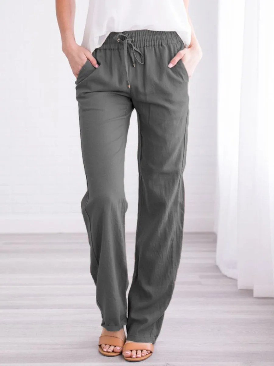BreezyCotton Wide-Leg Sweatpants