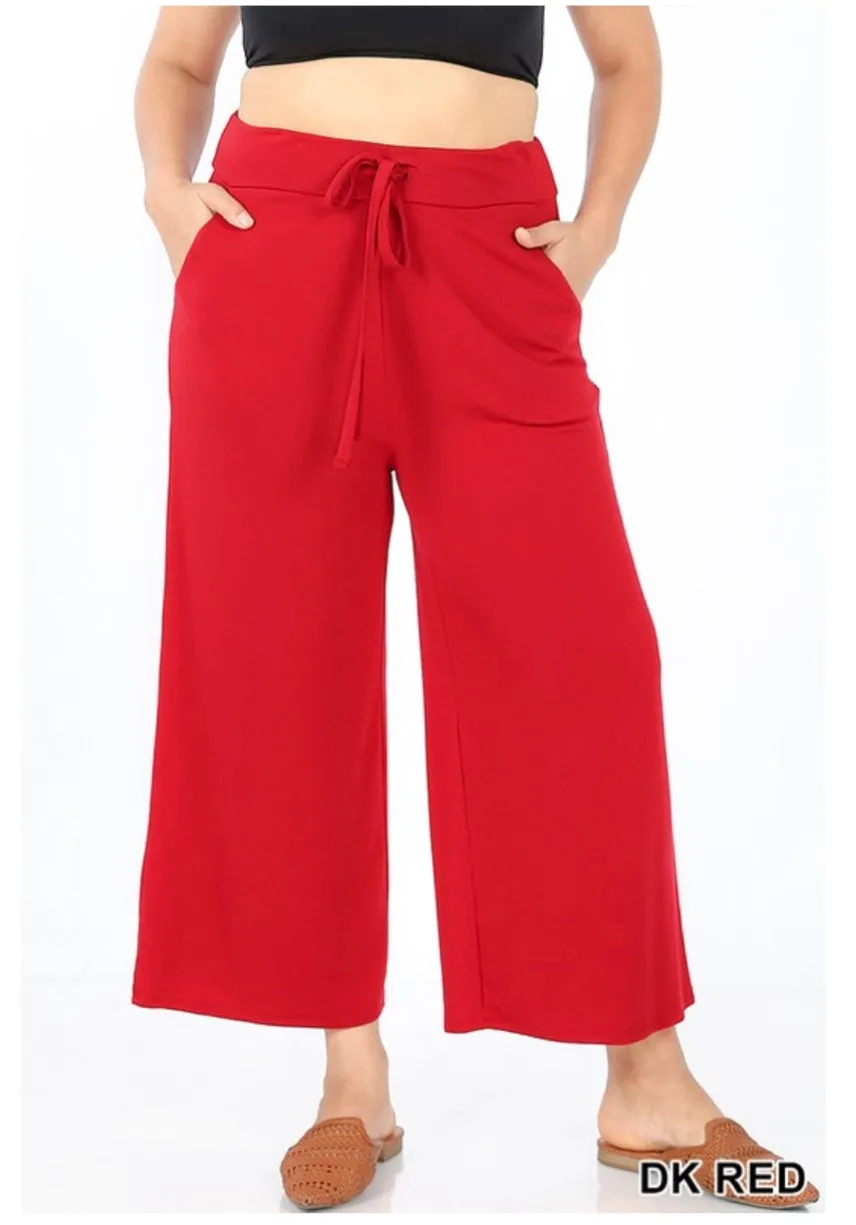 BT-X {Going Nonstop} Red Yoga Capri Pants W/ Drawstring