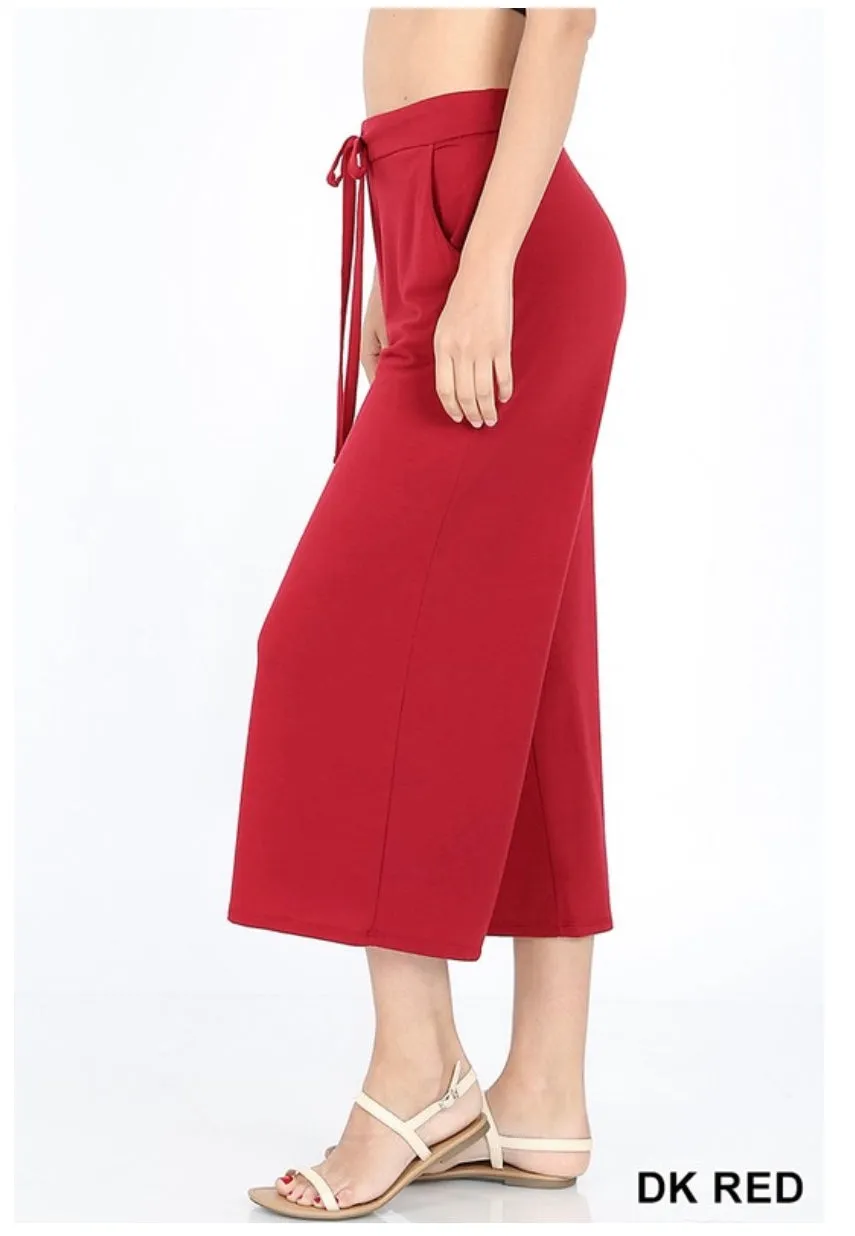 BT-X {Going Nonstop} Red Yoga Capri Pants W/ Drawstring