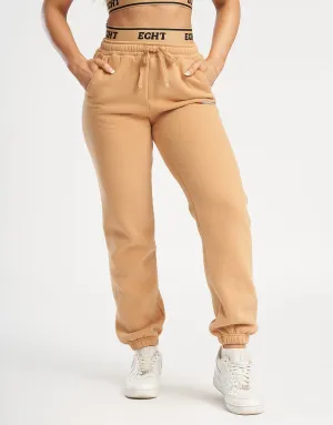 Bubble Banded Jogger Sweatpants - Tan