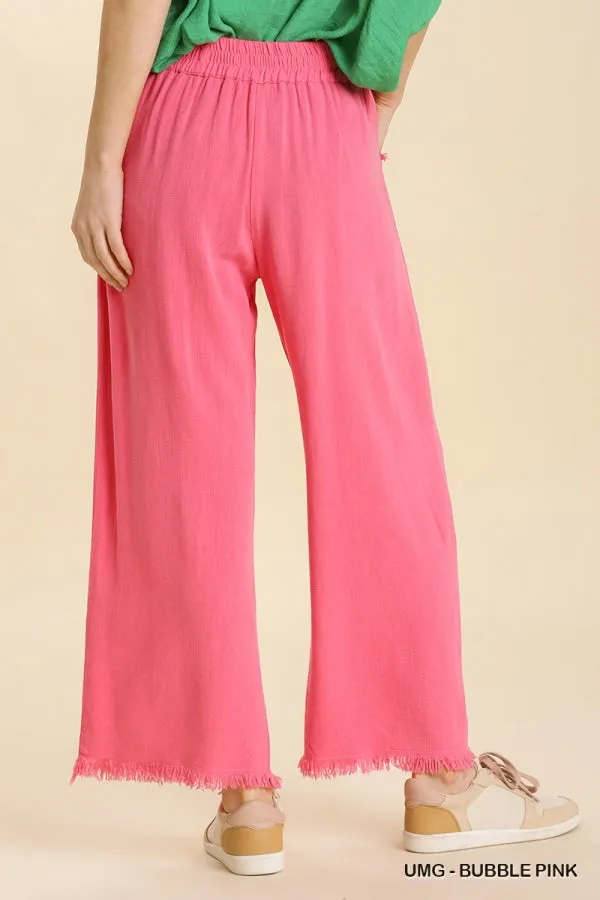 Bubble Gum Pink Pant w/ Elastic Waist