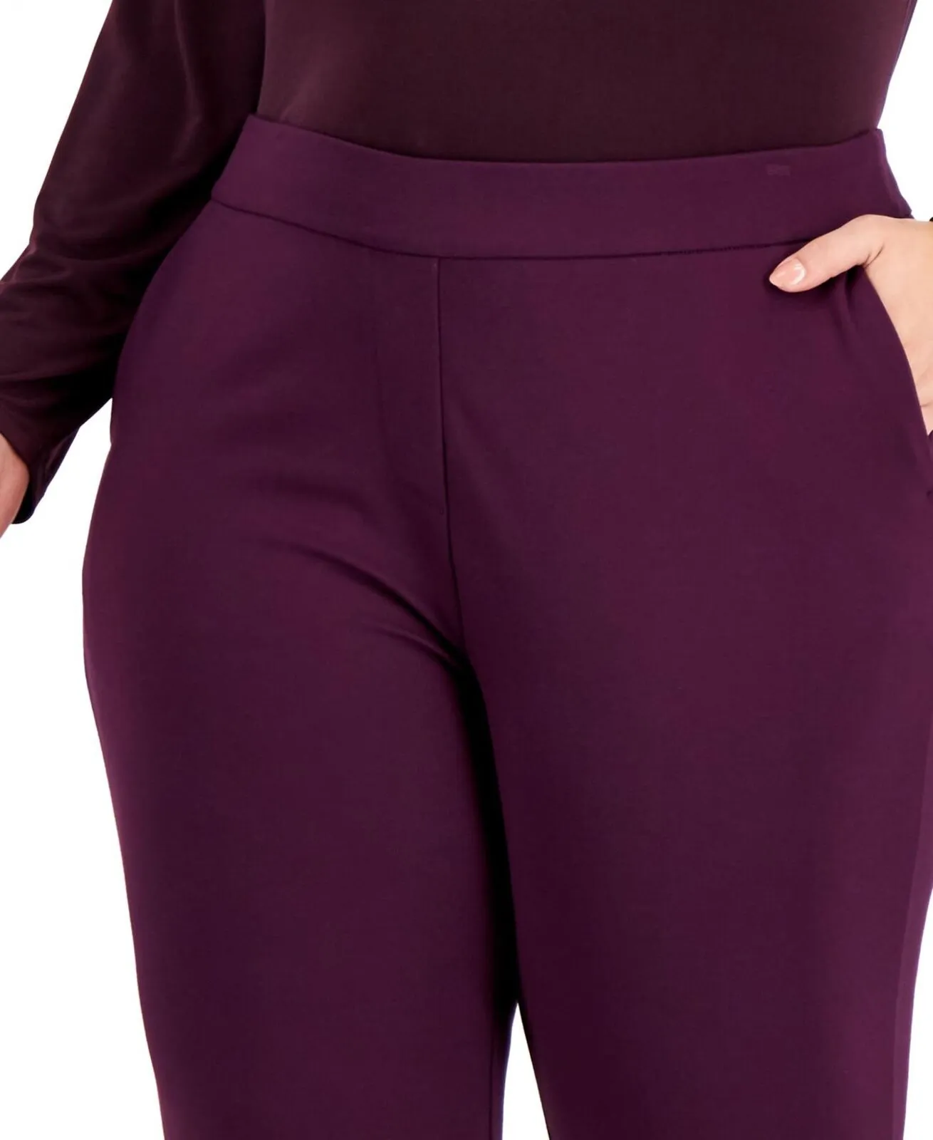 Calvin Klein Womens Plus Size Pull-On Pants W2VKX222