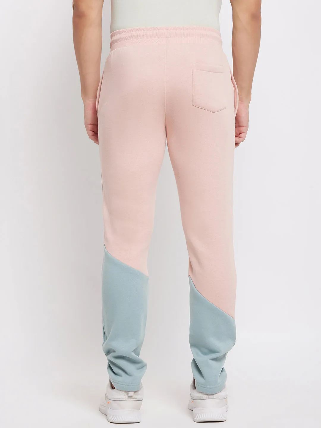 Camla Barcelona Colourblocked Peach Sweat Pants For Men