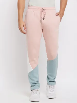 Camla Barcelona Colourblocked Peach Sweat Pants For Men