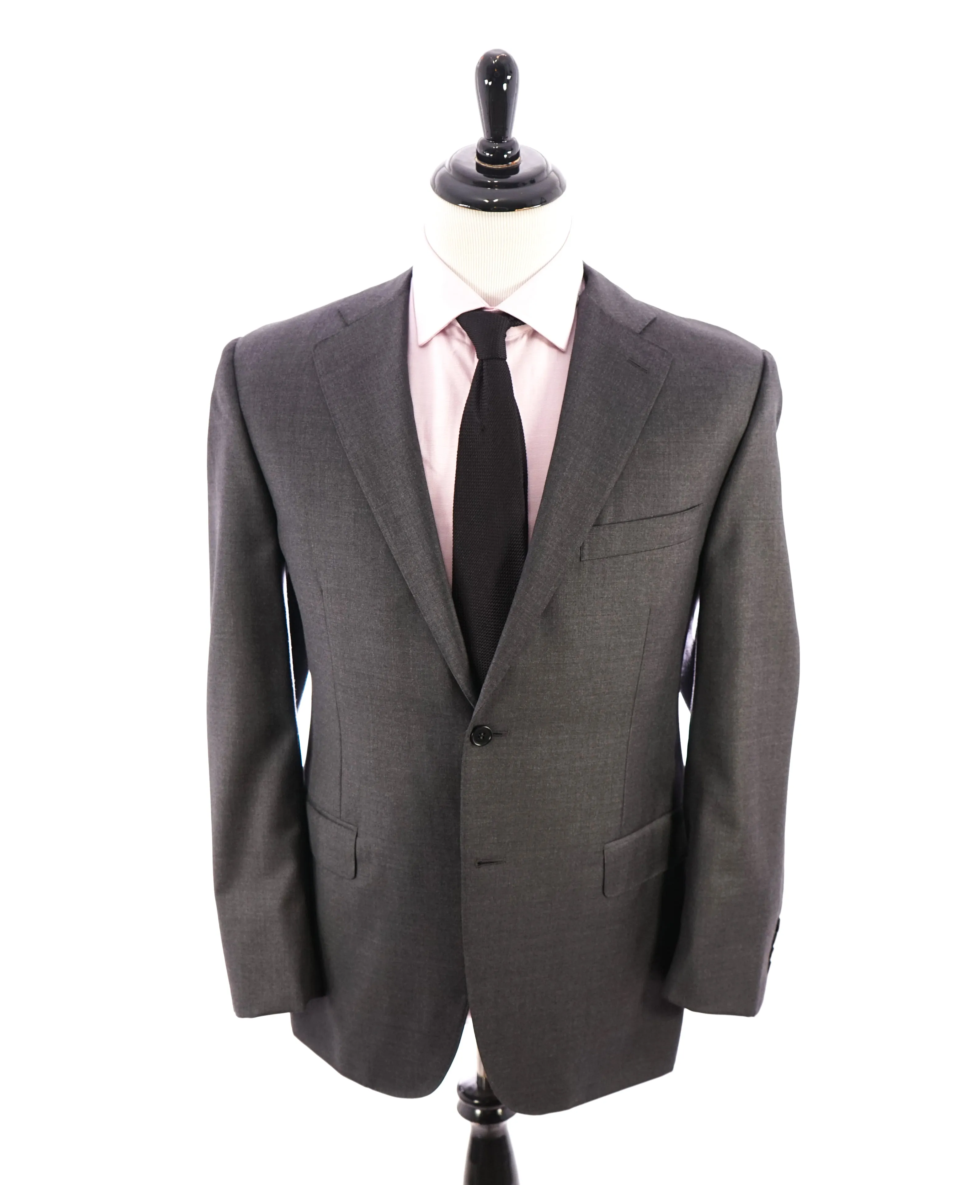 CANALI - Gray Charcoal *CLOSET STAPLE* Notch Lapel Iconic Suit -  44R