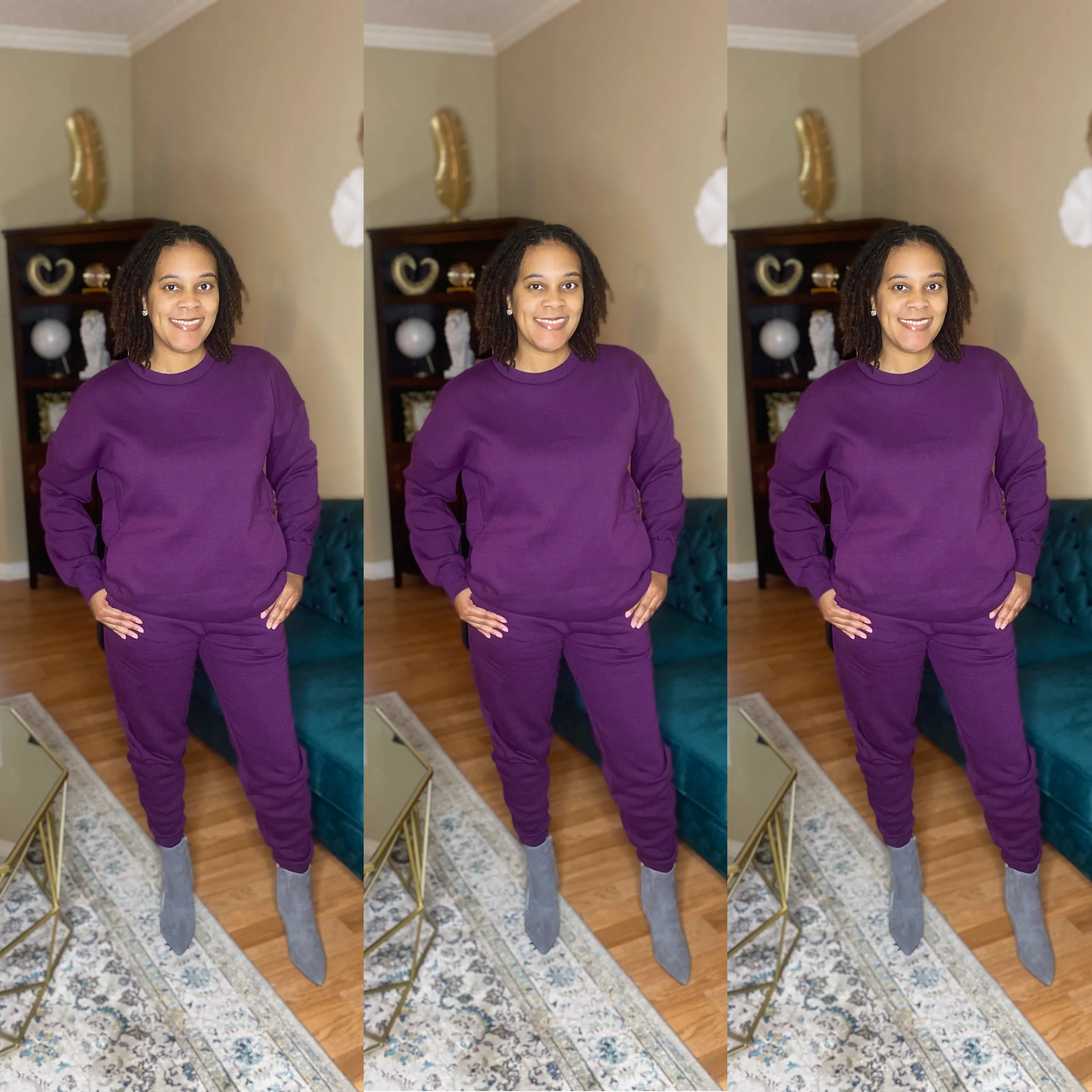 Candace Jogger Set - Dark Plum