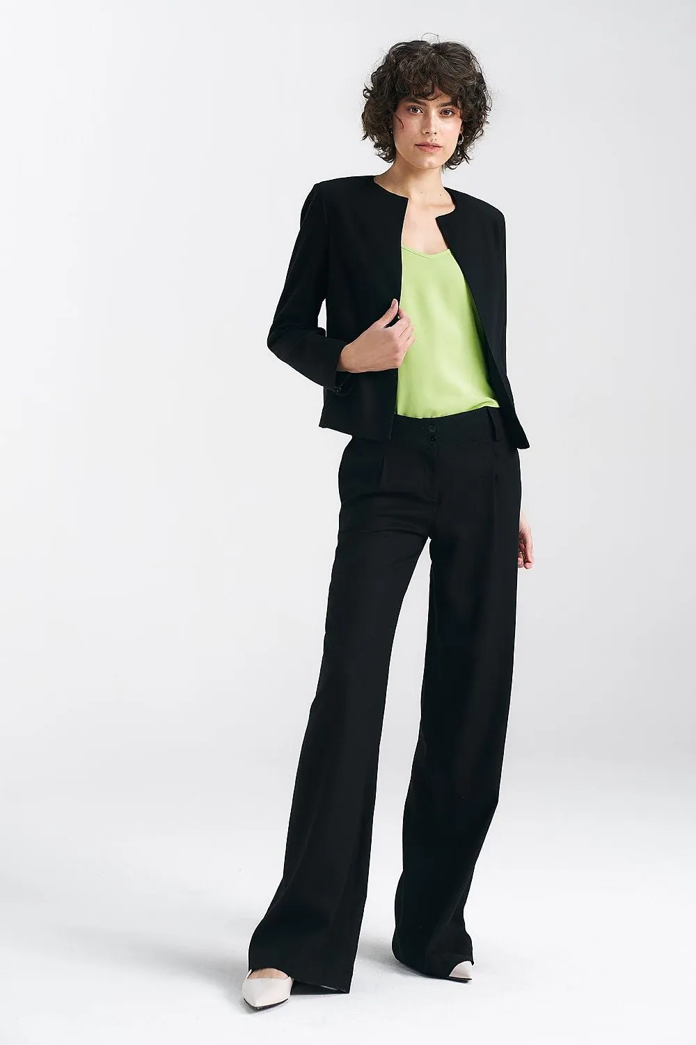 Capri Blue Wide-Leg Trousers