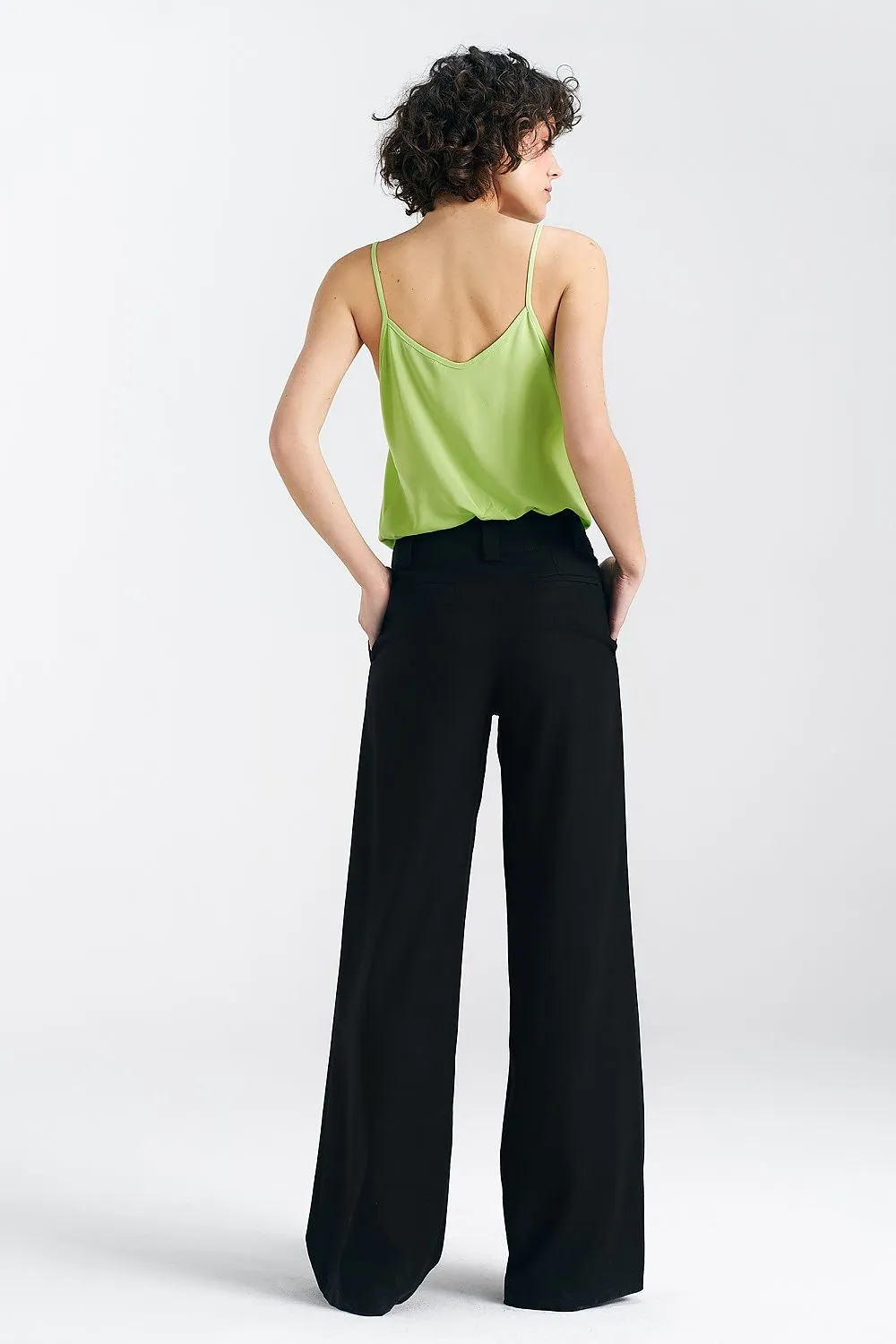 Capri Blue Wide-Leg Trousers