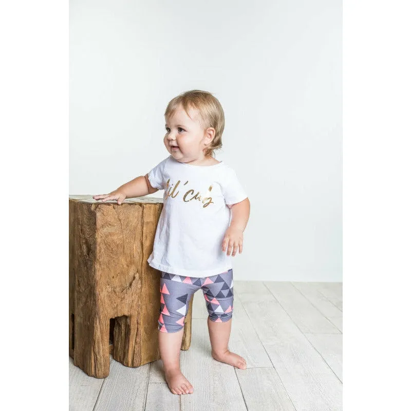 Capri-Triangle leggings | Titanium