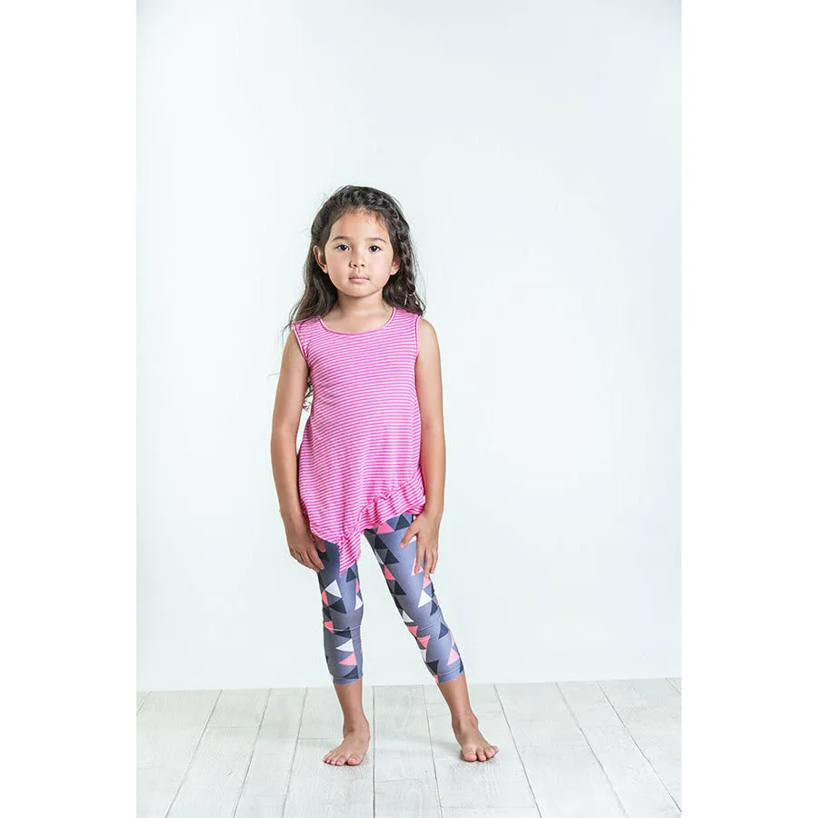 Capri-Triangle leggings | Titanium