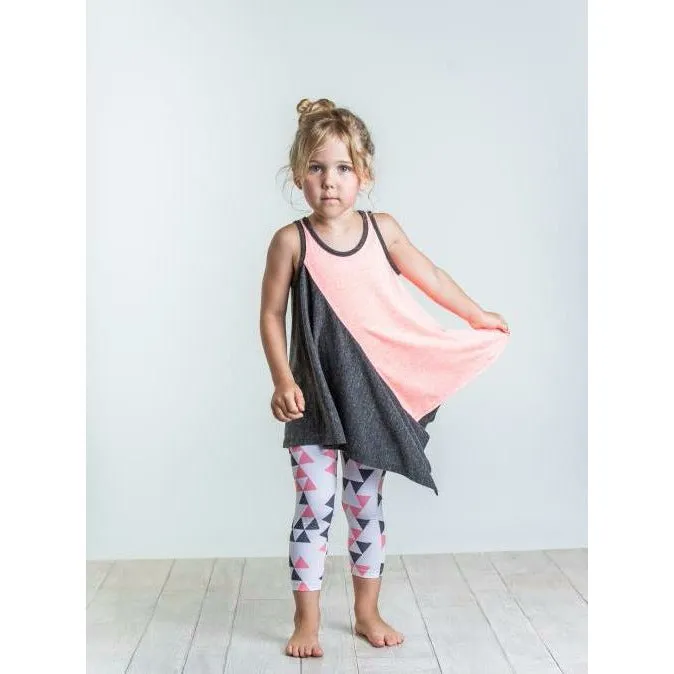 Capri-Triangle leggings | White