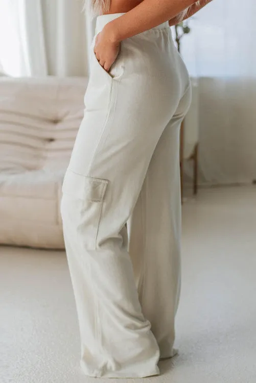 Cargo Pockets High Waist Casual Sweatpants
