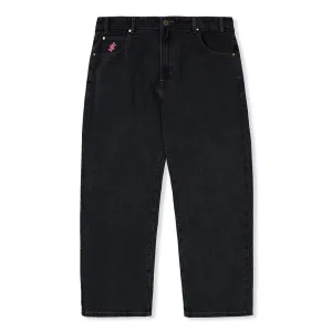 Cash Only - Logo Baggy Denim Jeans Washed Black