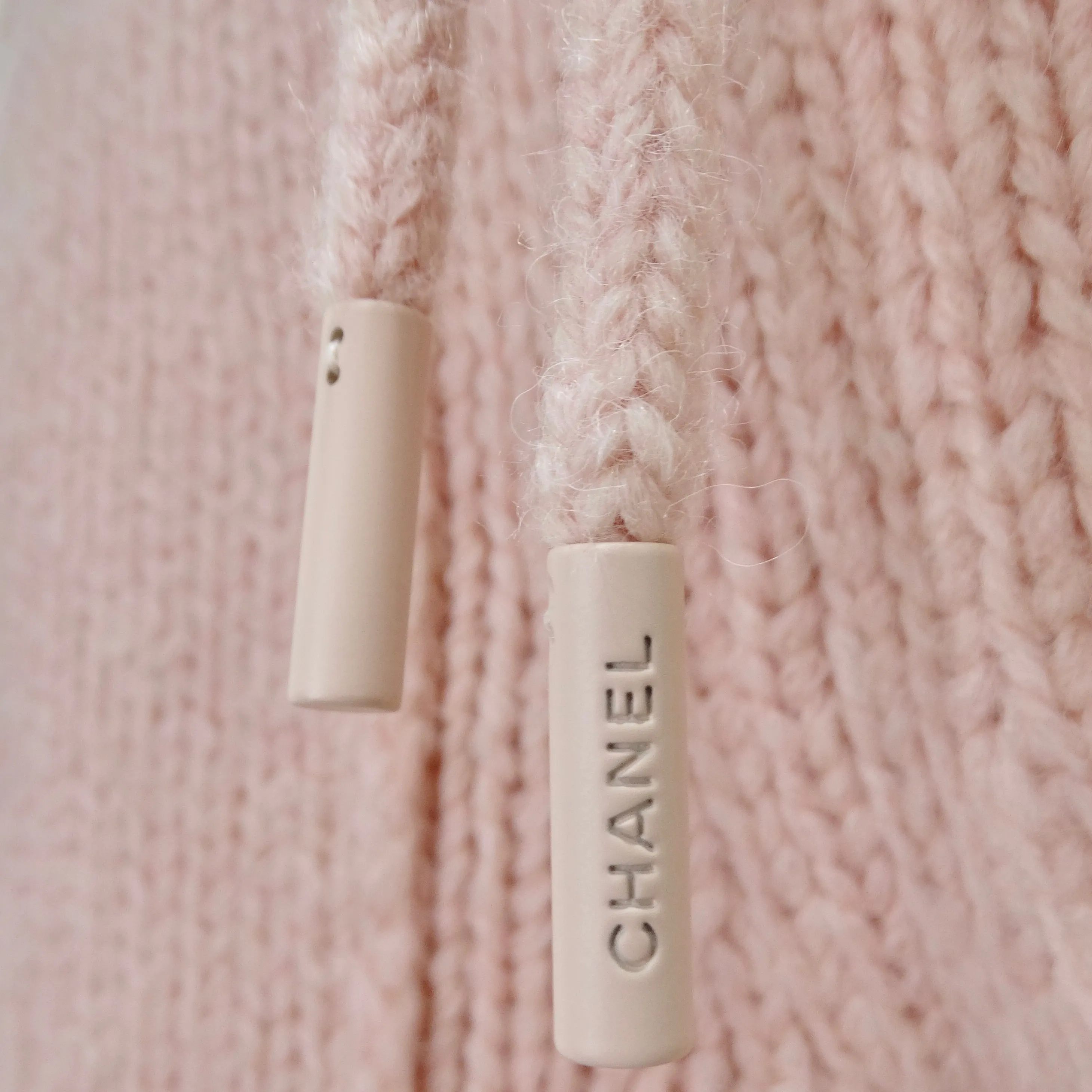 Chanel Pre Fall 2021 Pink Alpaca Knit Jogger Sweatpants