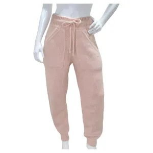 Chanel Pre Fall 2021 Pink Alpaca Knit Jogger Sweatpants