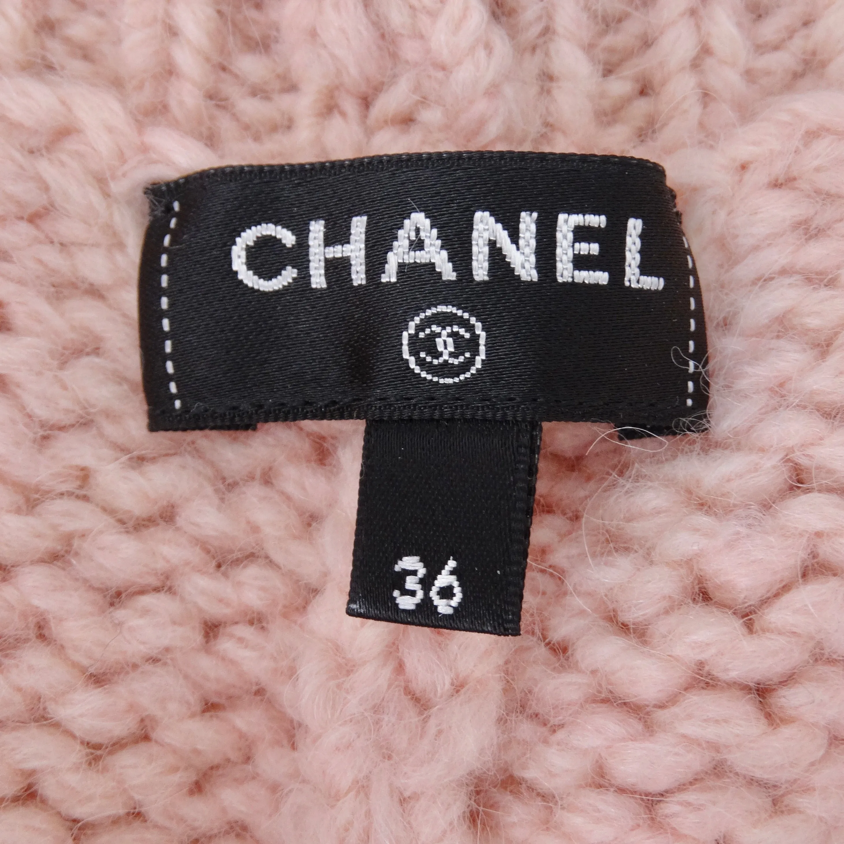 Chanel Pre Fall 2021 Pink Alpaca Knit Jogger Sweatpants