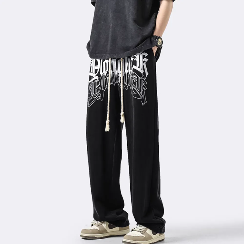 Characterized Letter Drawstring Sweatpants