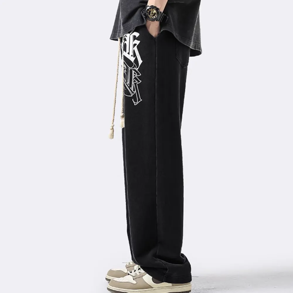 Characterized Letter Drawstring Sweatpants