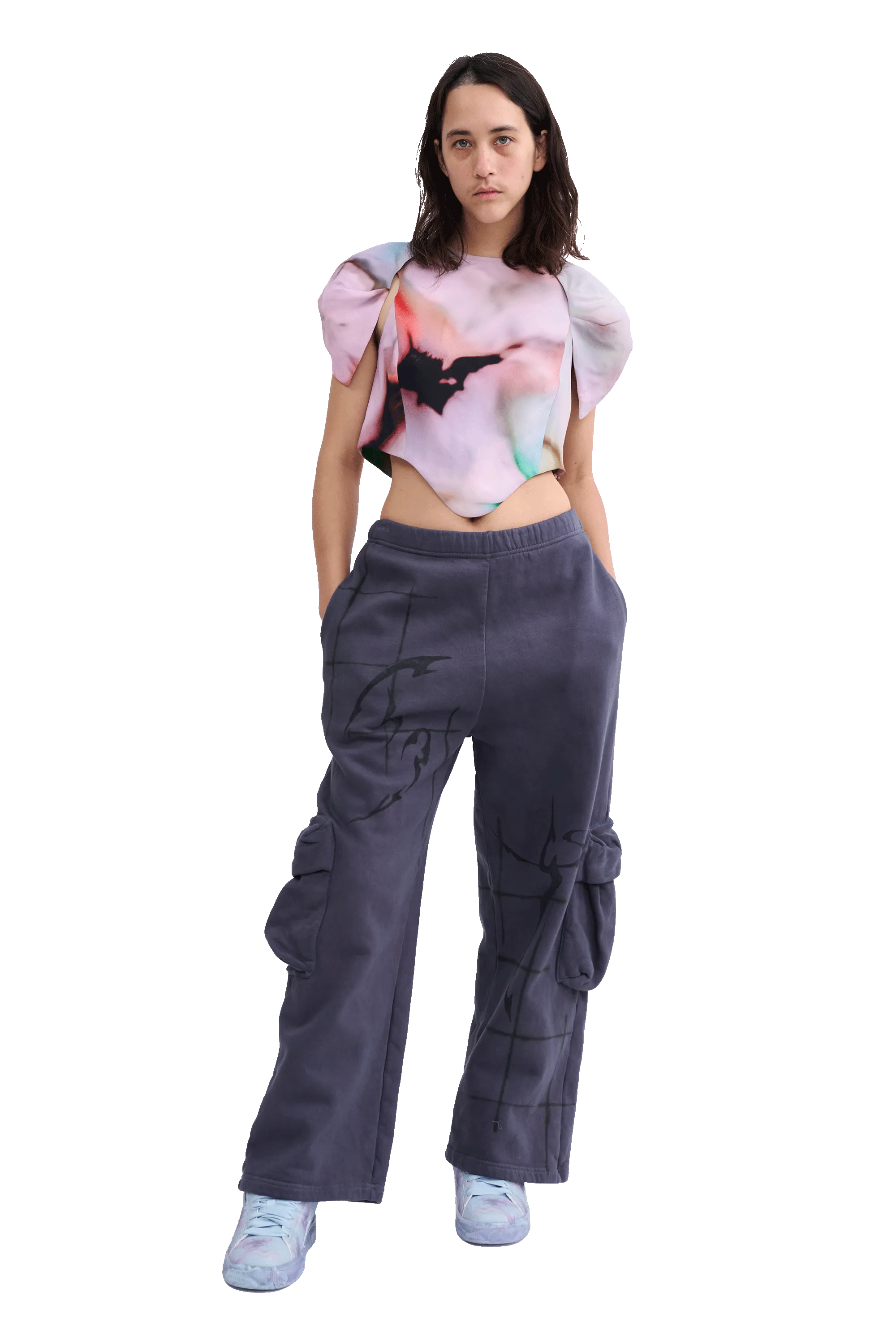 CHARCOAL CARGO SWEATPANT