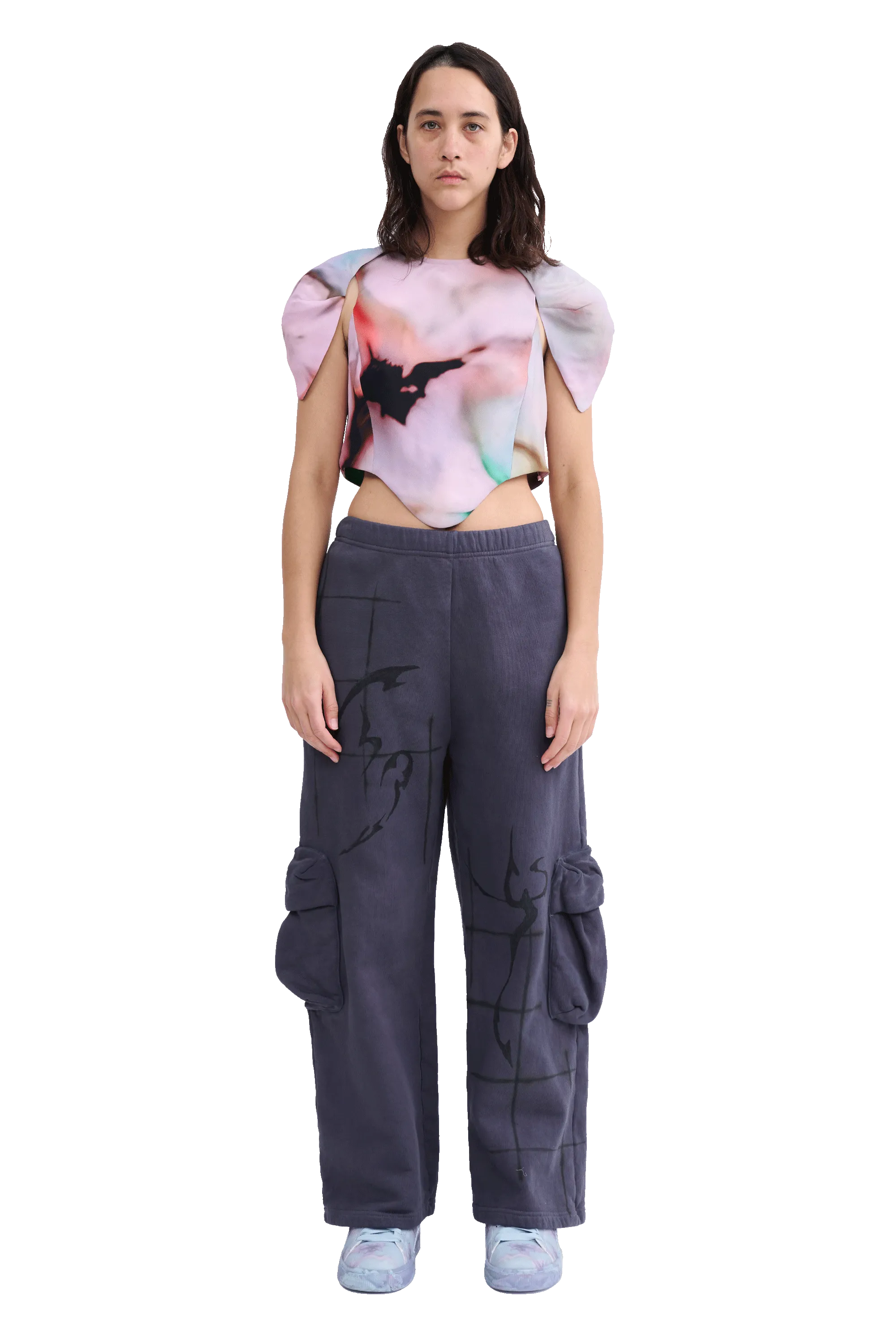 CHARCOAL CARGO SWEATPANT