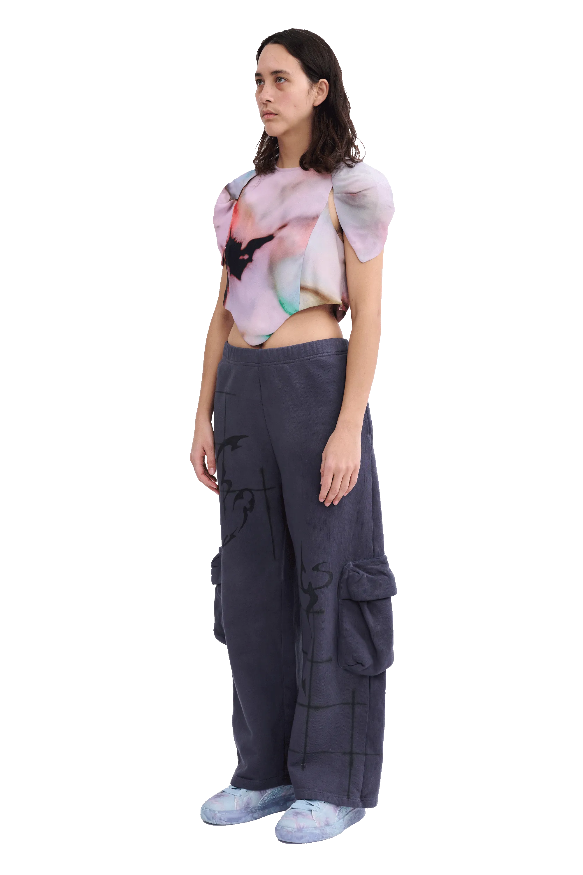 CHARCOAL CARGO SWEATPANT