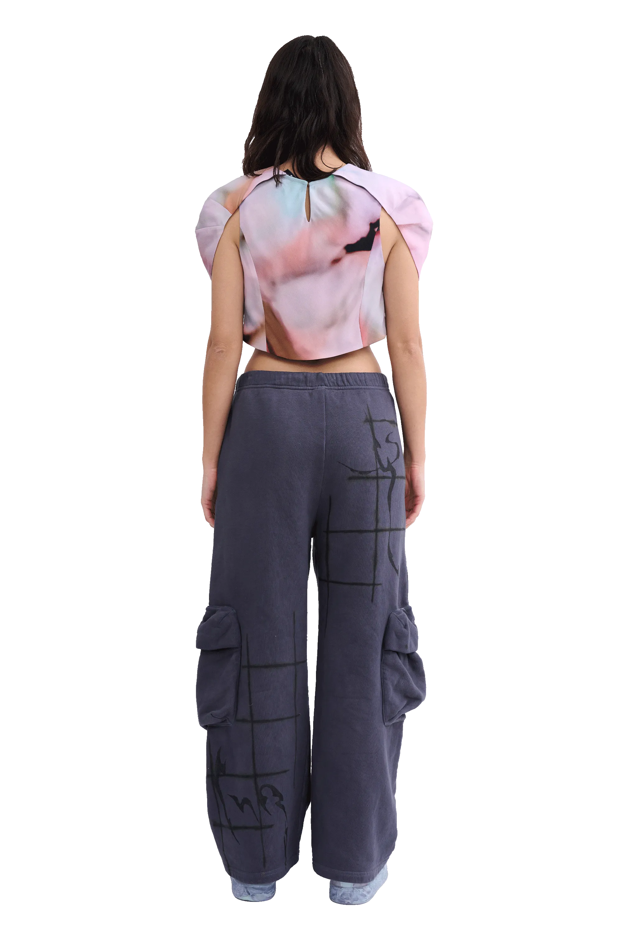 CHARCOAL CARGO SWEATPANT