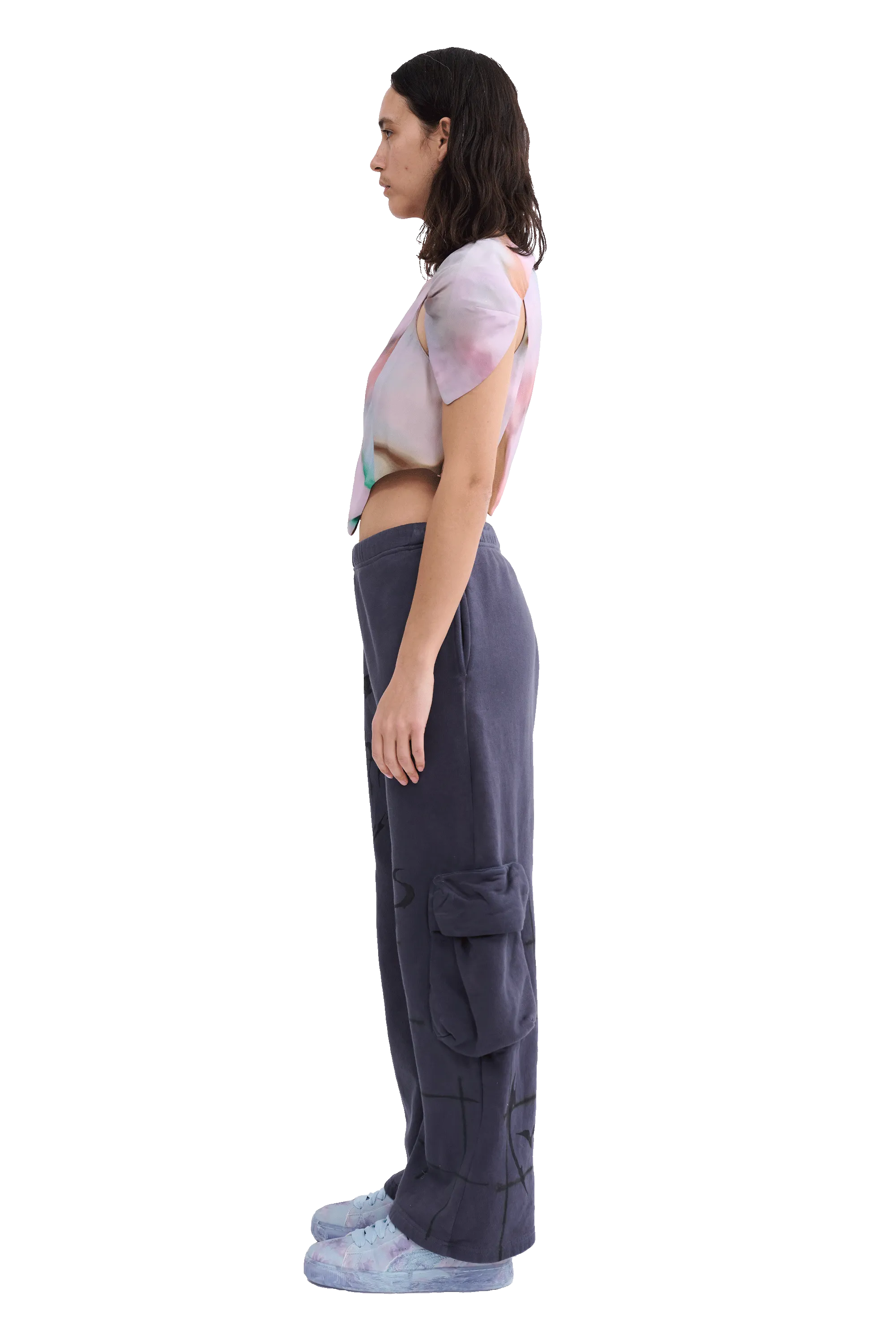 CHARCOAL CARGO SWEATPANT