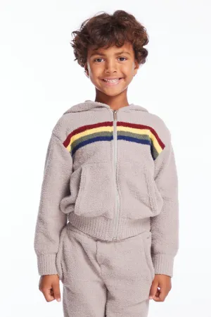 Chaser Boys Heather Grey Zip Up Hoodie