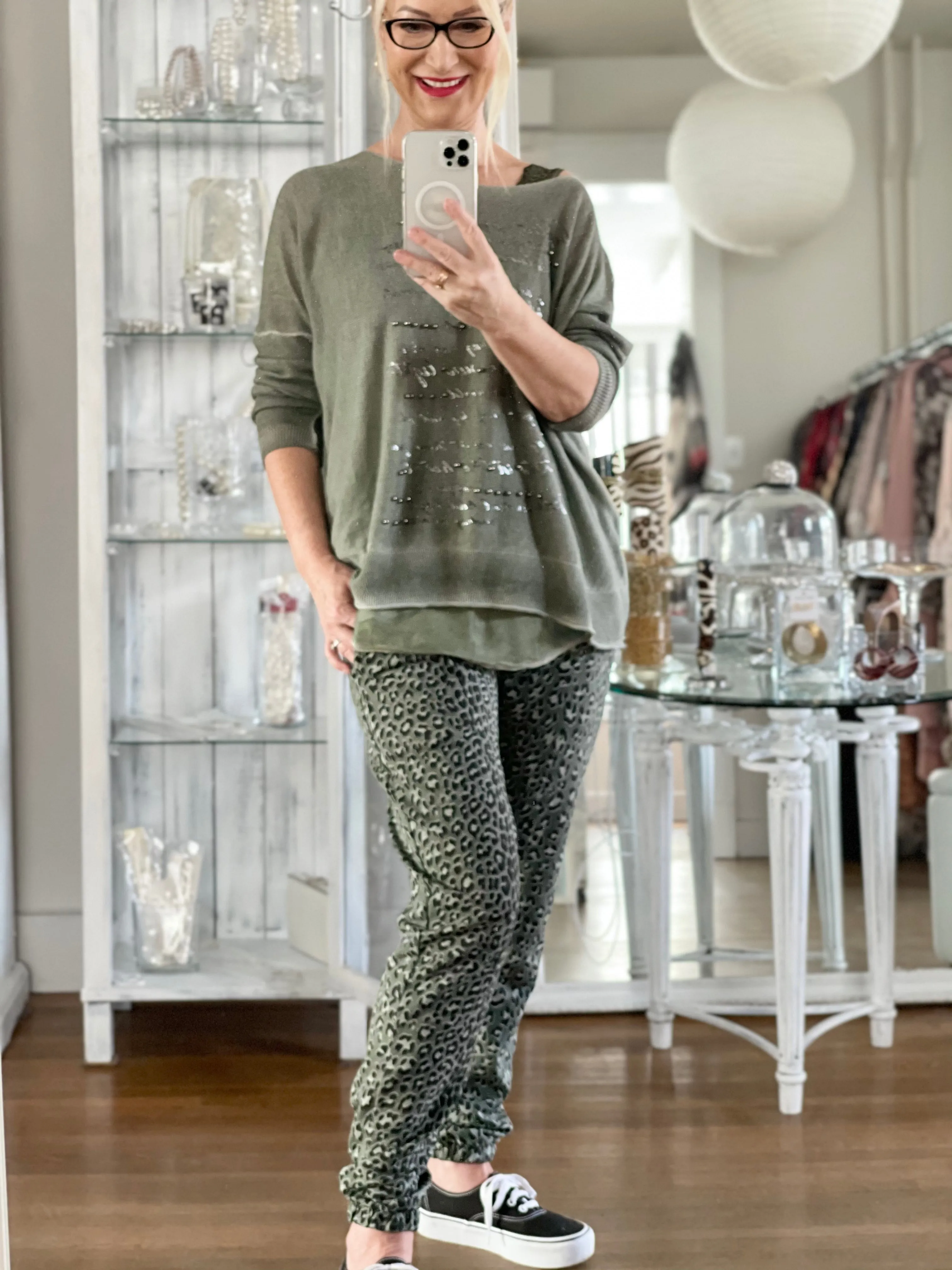 Cheetah joggers