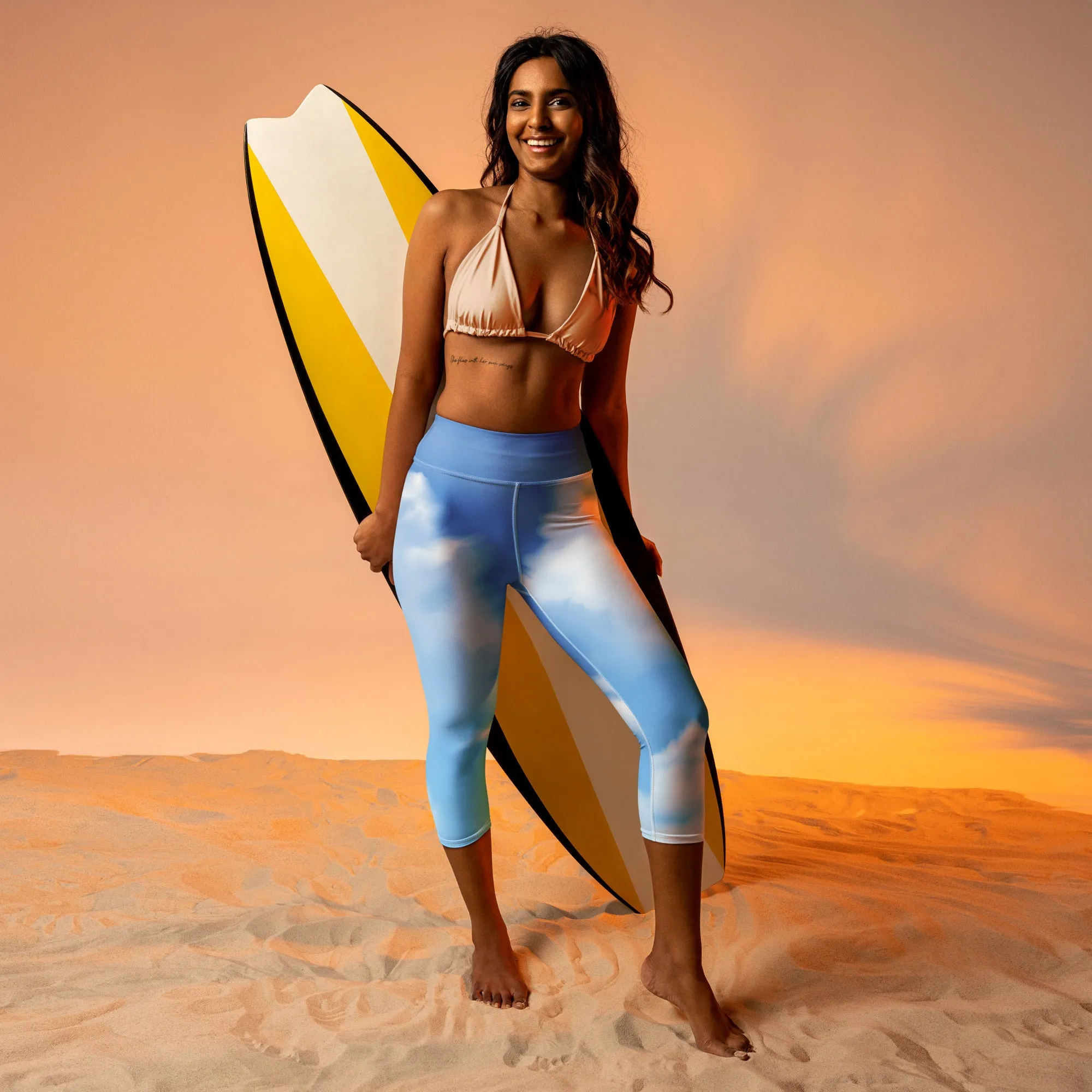 Clouds High-waist Yoga Capri Leggings