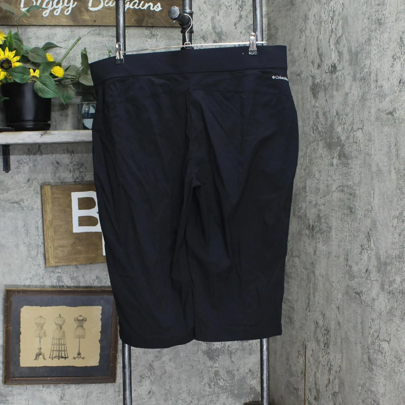 Columbia Womens Knit Active Capri Pants 1671313 Black 2XL