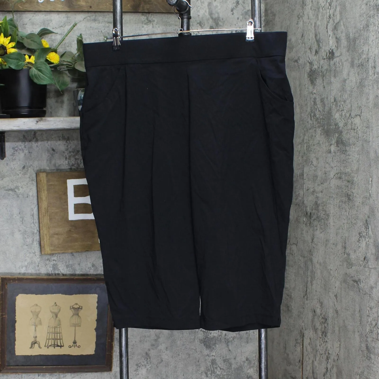 Columbia Womens Knit Active Capri Pants 1671313 Black 2XL