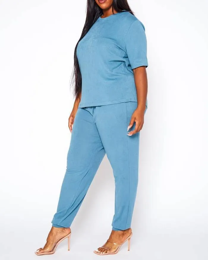 COMFORTABLE HALF SLEEVE JOGGER PANTS SET - PL1080