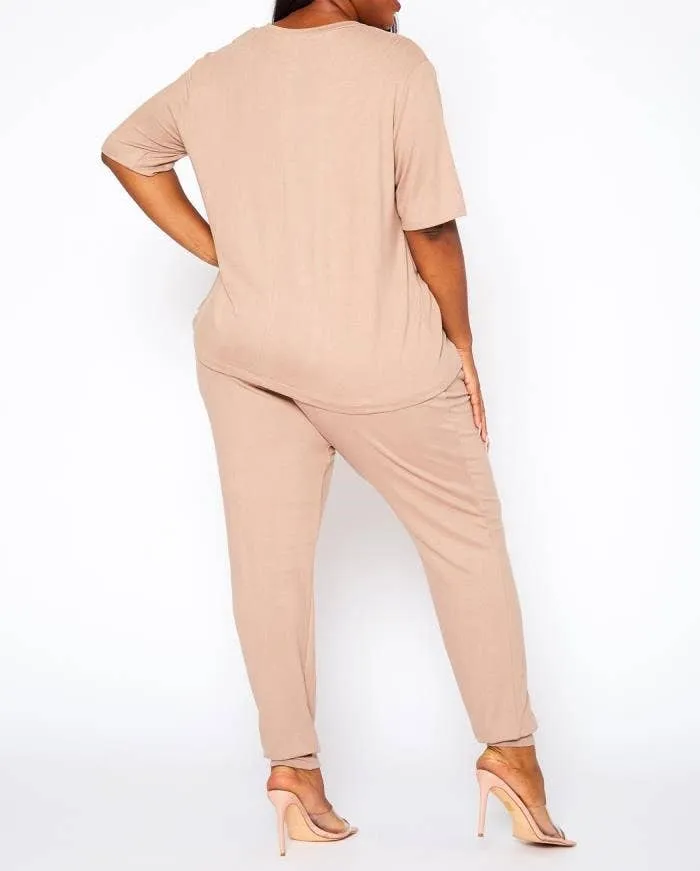COMFORTABLE HALF SLEEVE JOGGER PANTS SET - PL1080