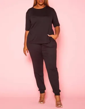 COMFORTABLE HALF SLEEVE JOGGER PANTS SET - PL1080
