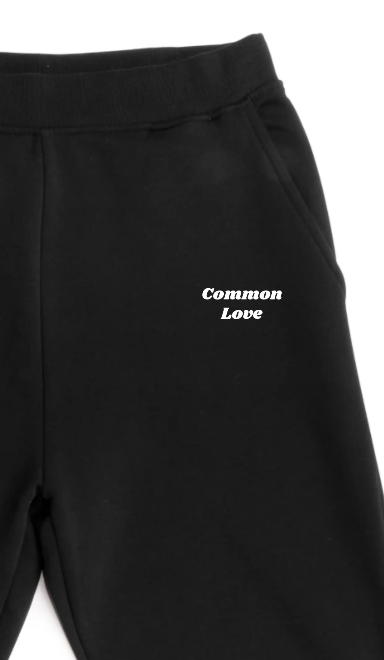 COMMON LOVE SWEATPANTS (Black/Embroidered Logo)
