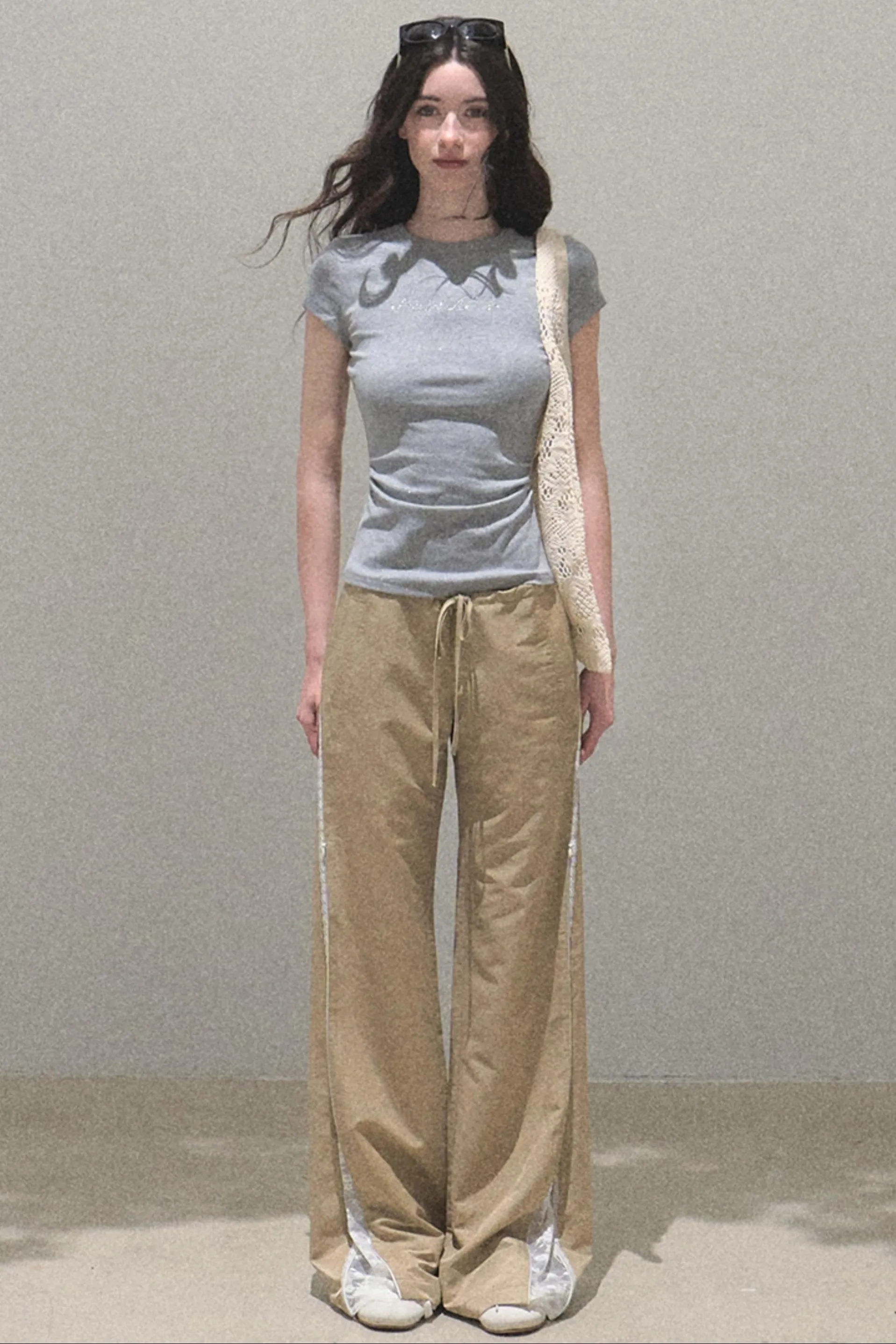 Copper Tencel Wide-Leg Pants