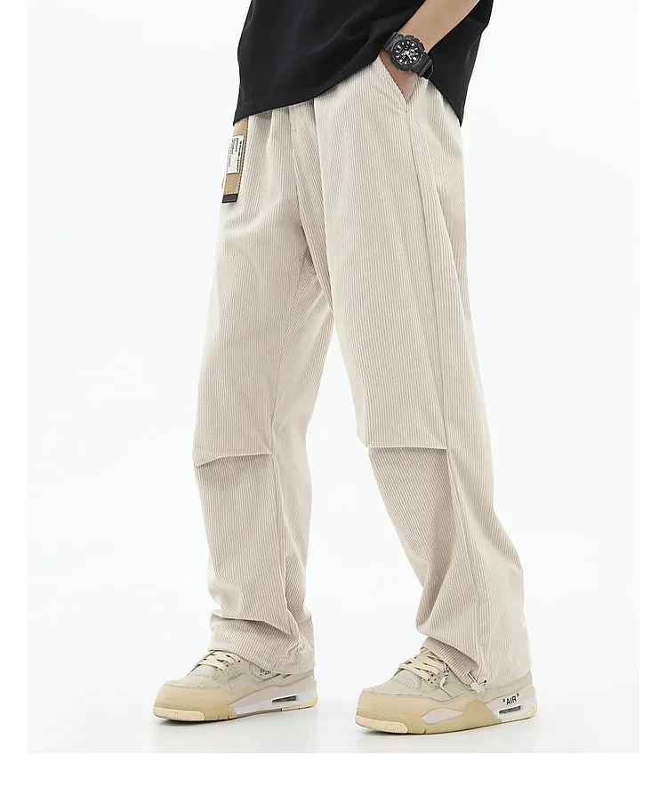 Corduroy Belted Relaxed Fit Pants